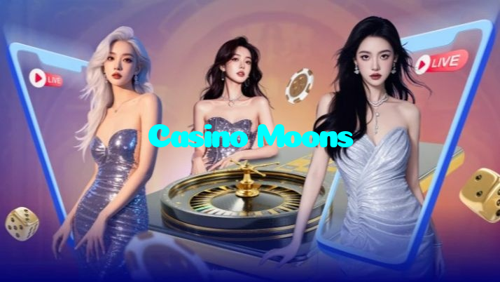 Casino Moons casino presented on mobile device in Pakistan with slots and live games